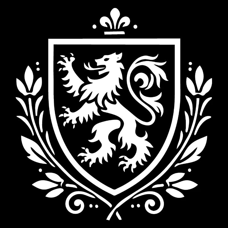 Löwenwappen Design – Mittelalter & Stolz