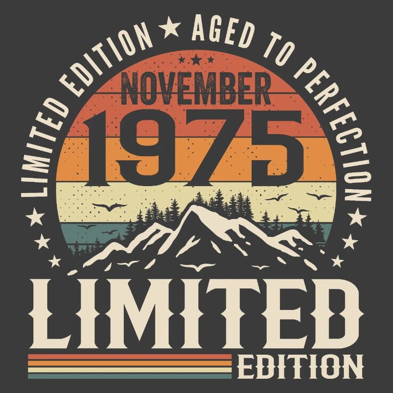 November 1975 Einzigartiger Retro-Geburtstag