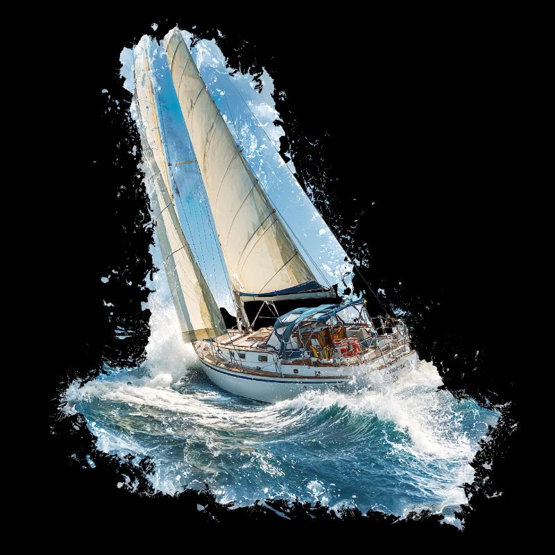 Segelboot im Wellenrauschen