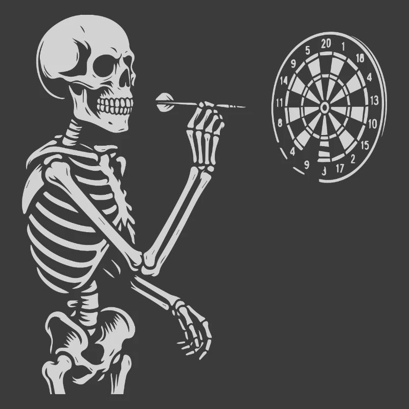 Skeleton jouant aux fléchettes