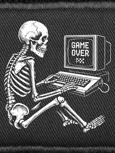 Skeleton Gamer at Console