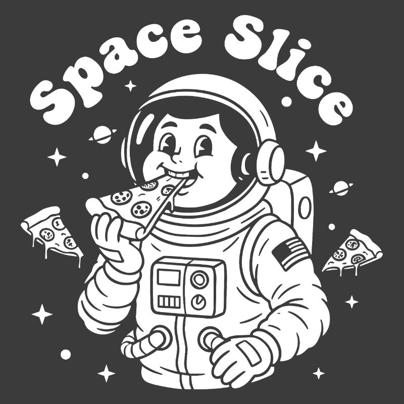 Pizza astronaute en tranches de l’espace