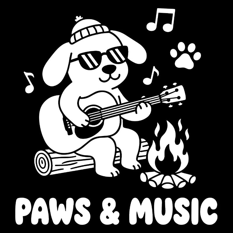 Musique de patte au feu de camp