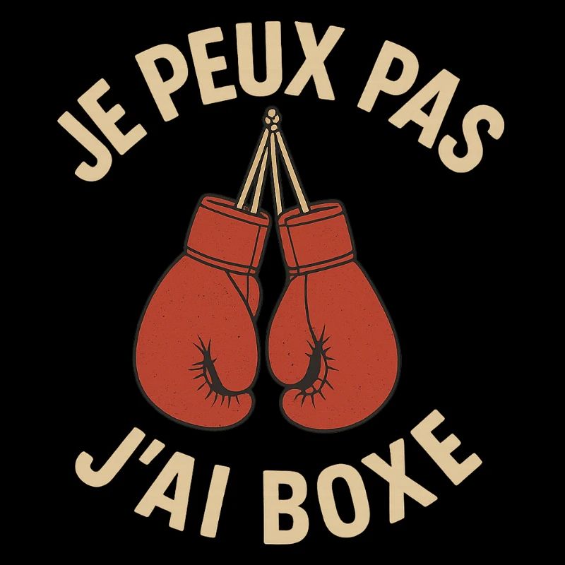 Je peux pas j’ai boxe – Design gants rouges 90s