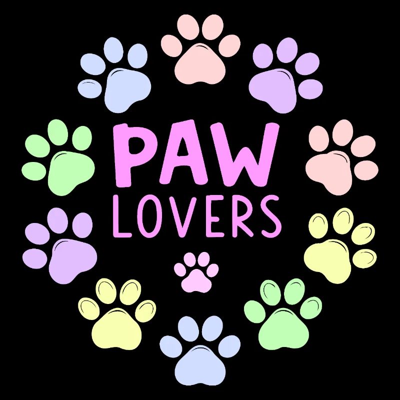 PAW LOVERS Pink Pastel Footprints