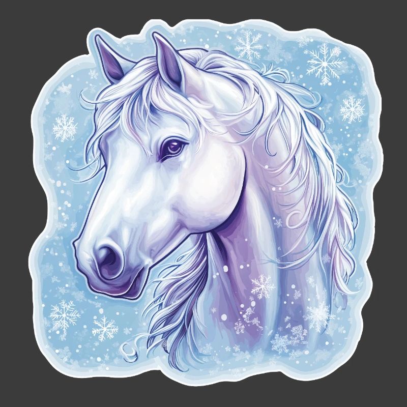 Pferd Schneeflocken 