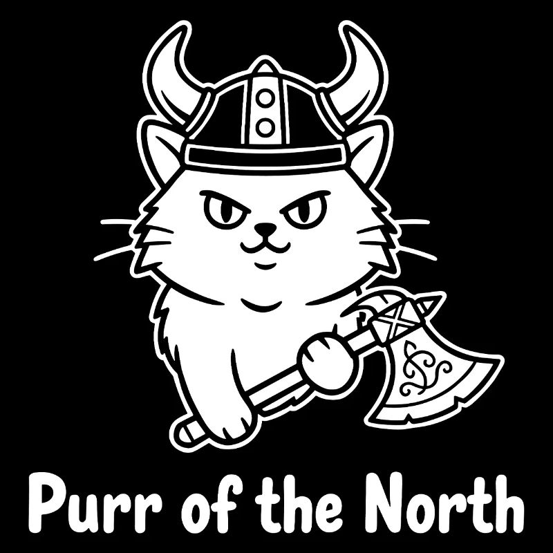 Viking Katze mit Axt