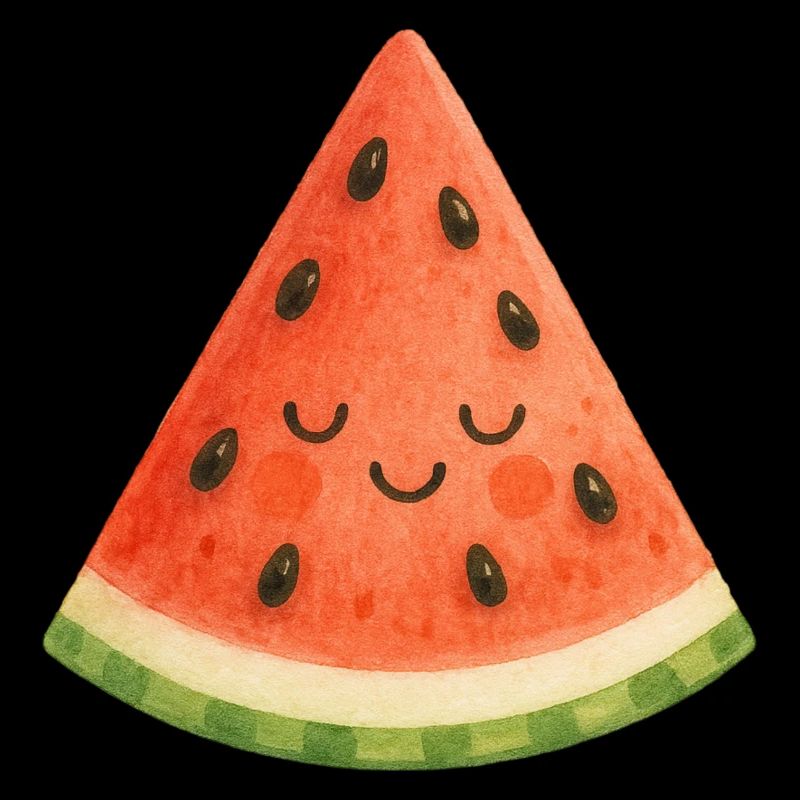 Wassermelonenslice Lächelnd