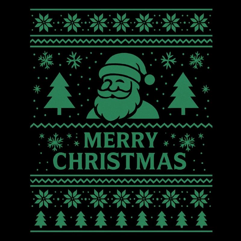 Grüner Santa Weihnachtspattern