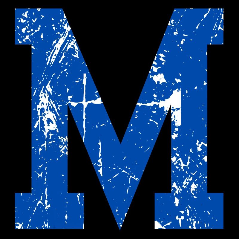 Letter m retro sport