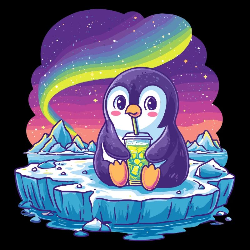 Aurora Pinguin Eislandschaft