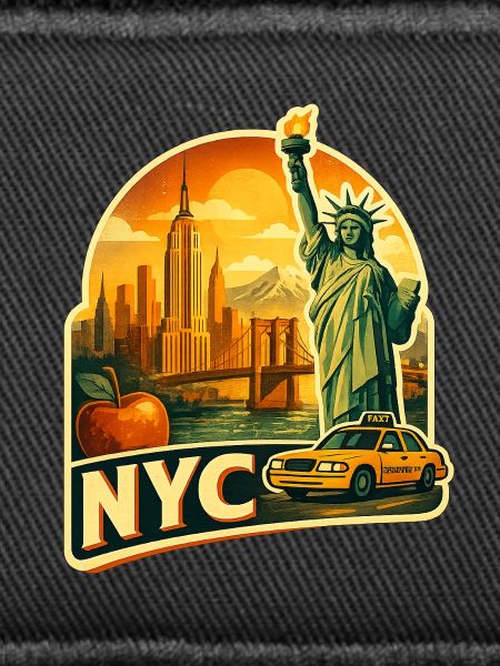 Retro NYC Skyline-Aufkleber