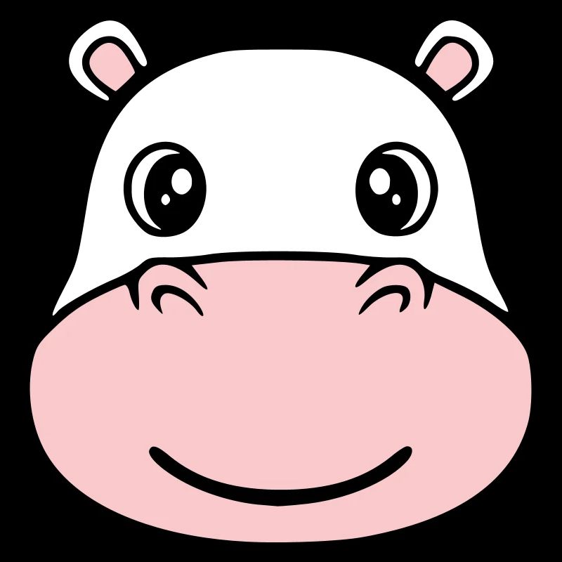 Nilpferd Kopf Gesicht Maske Lächeln