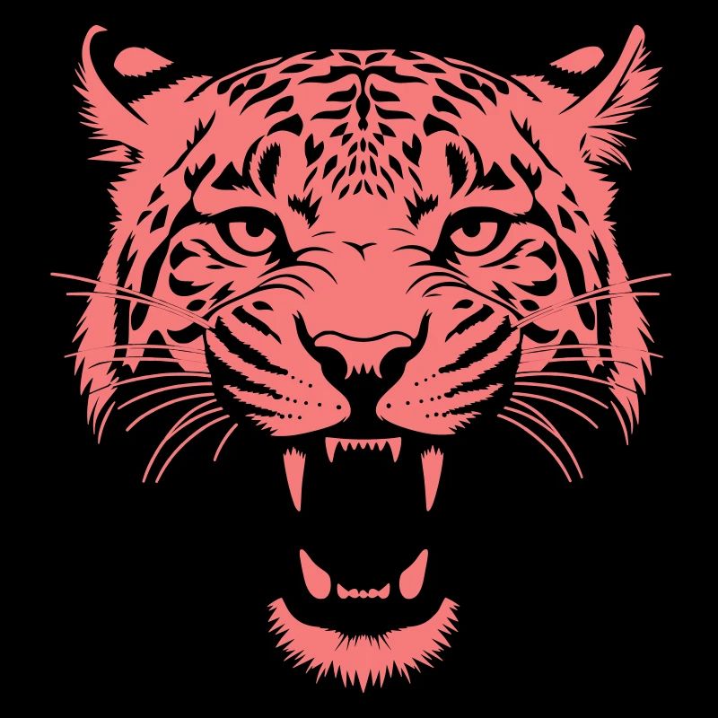 Neon Tiger Head Pink