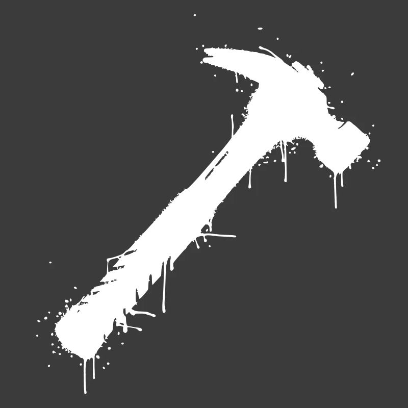 Hammer Tool Graffiti Splatter Vector