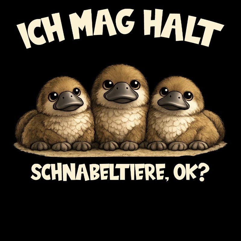 Schnabeltier Lustiges Tier Statement