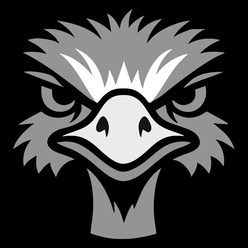 Nandu, Straußenkopf  Emu