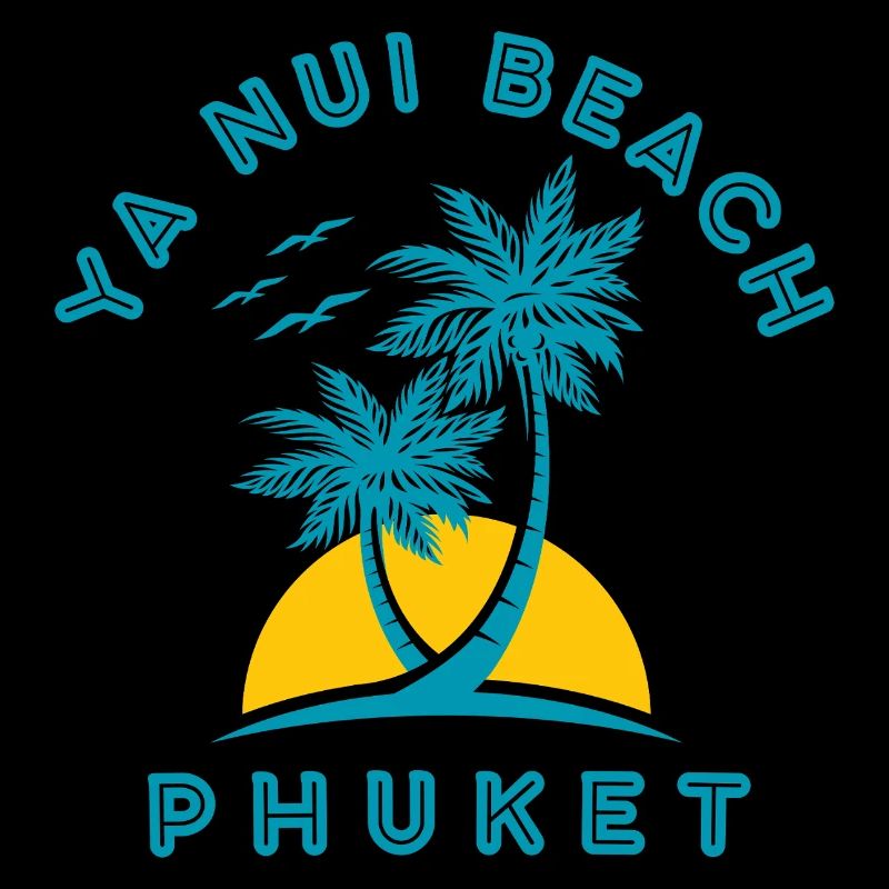 Coucher de soleil de palmier de Phuket Beach