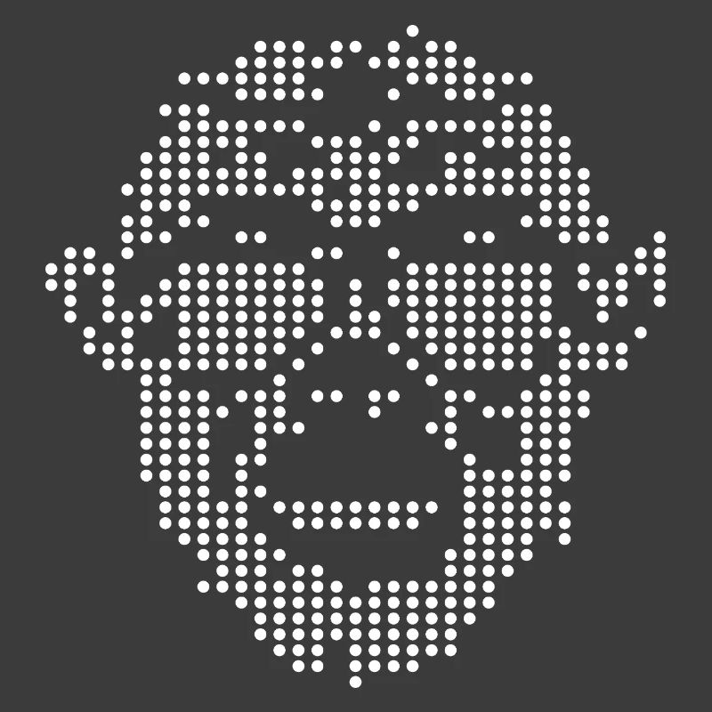 Monkey with Sunglass Pixel design