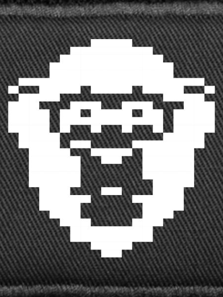 Retro Pixel Chimp Abzeichen