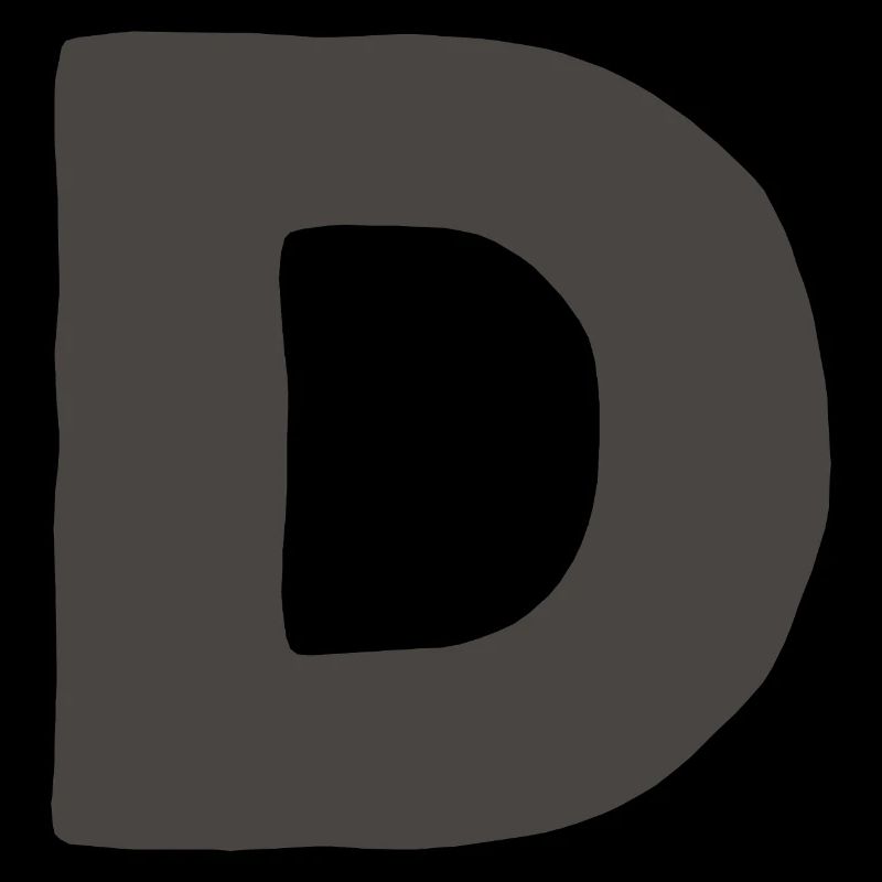 Minimal Letter D Bold Monogram Typography