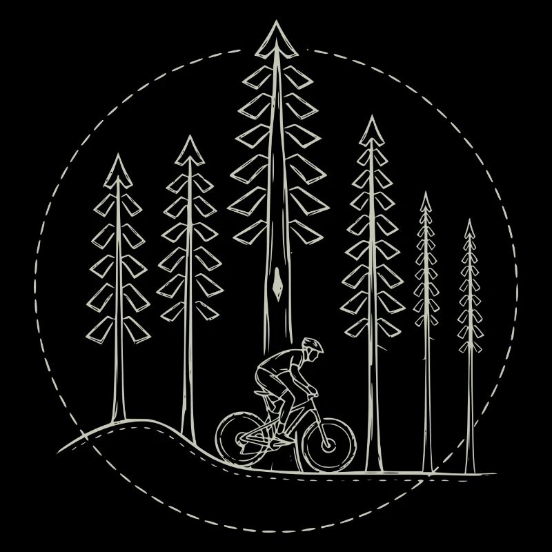 Radfahrer in der Natur