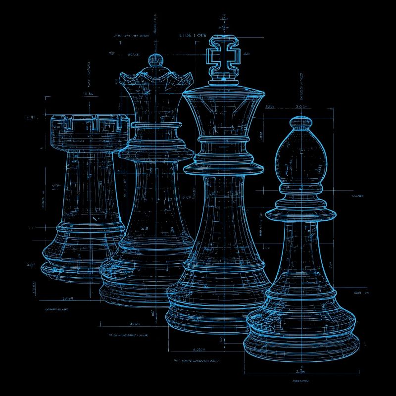 Chess Blueprint for Men Gift
