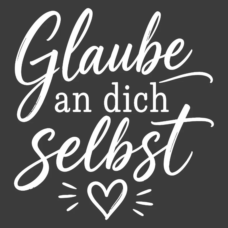 Glaube an dich selbst Script-Typografie