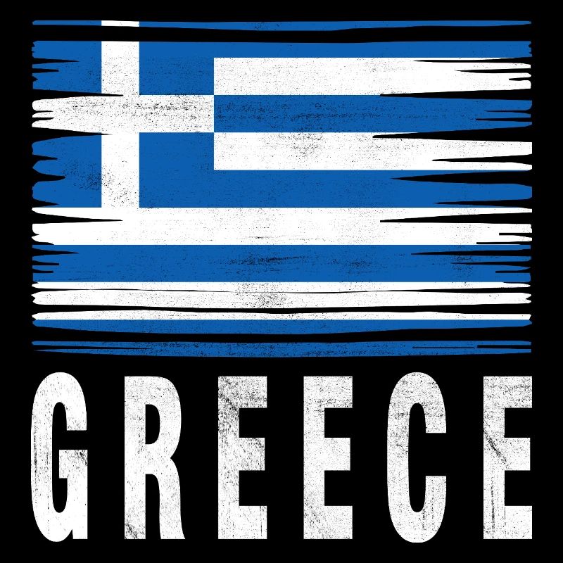 Drapeau au pinceau Grèce