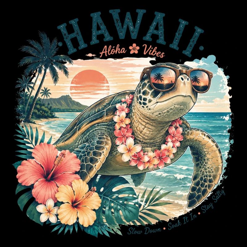 Hawaii Schildkröte mit Sonnenbrille
