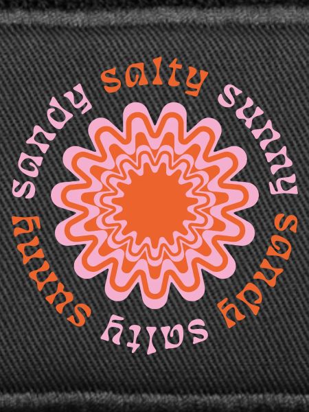Sunburst Psychedelic Flower Circle