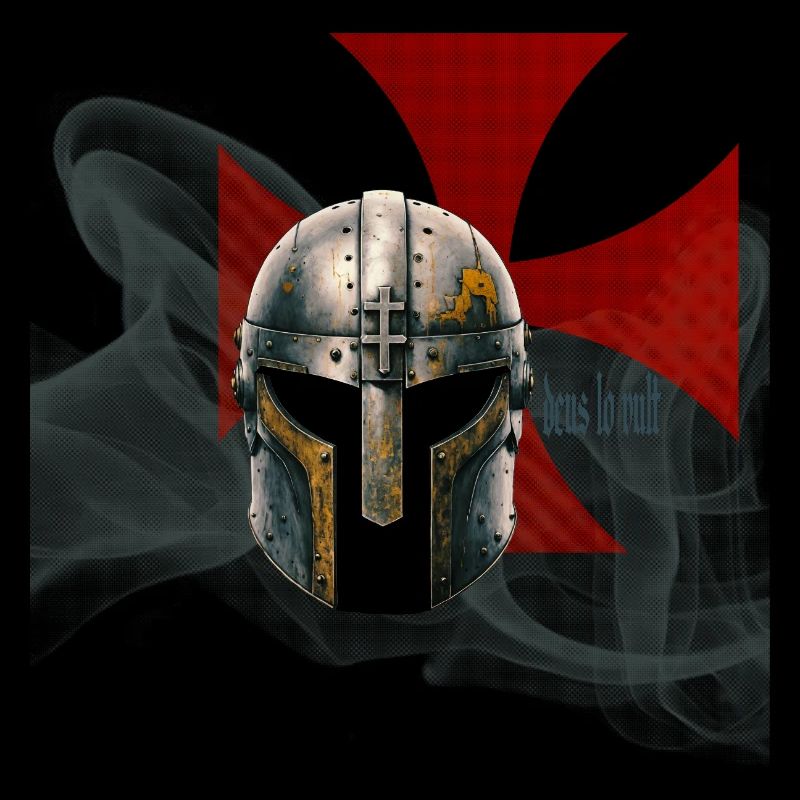 Medieval Templar helmet