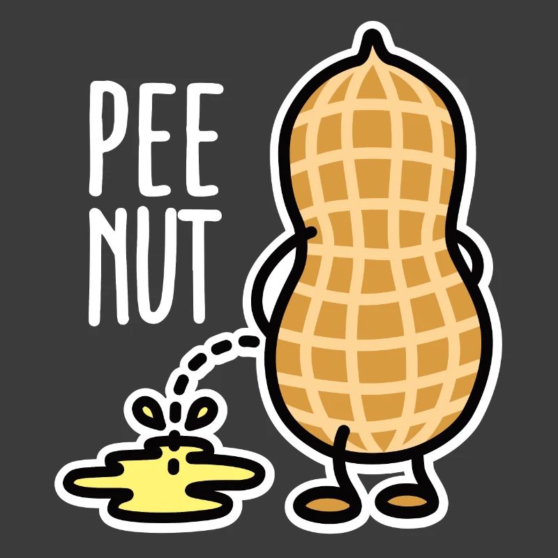 Funny PEE-NUT Nut Peanut Peeing Pun