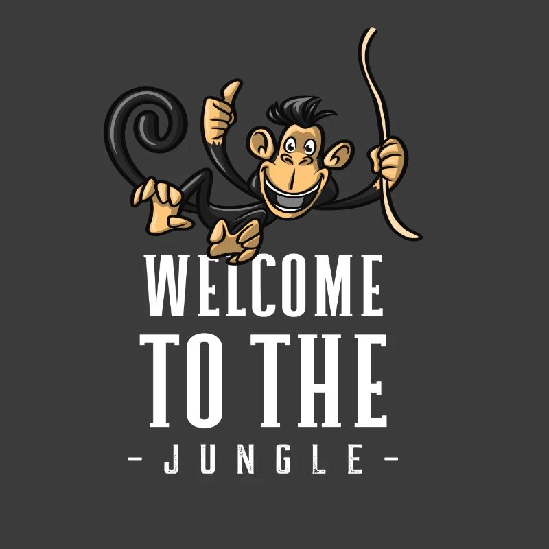 Jungle Affe Willkommensdesign