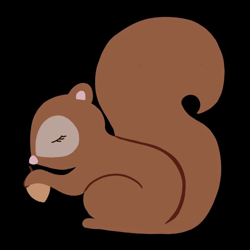 Eichhörnchen mit Eichel süß