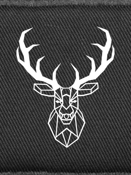 White Geometric Deer