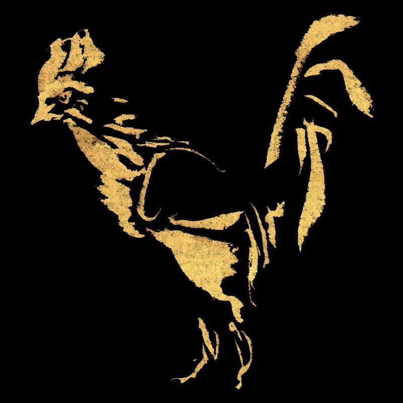 Hahn - Tusche / Gold