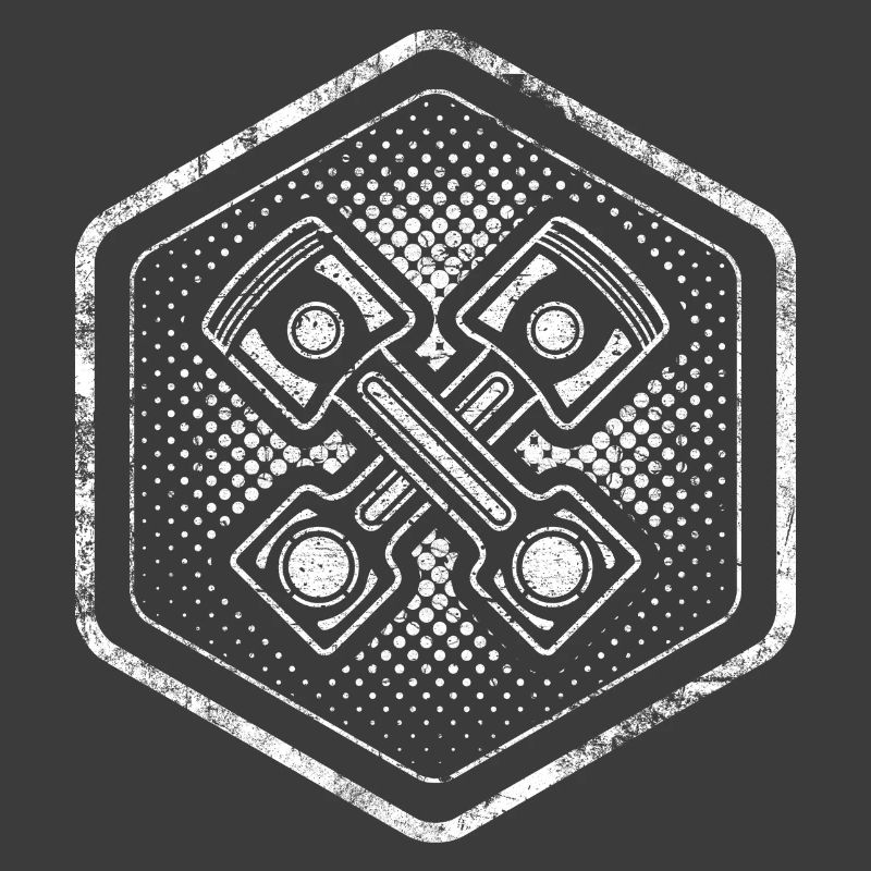 Hexagone à la mode avec piston croisé