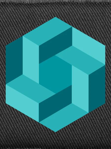 Abstract geometry in blue