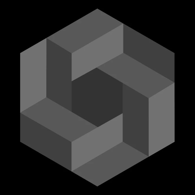 Geometric Illusion Pattern Black White