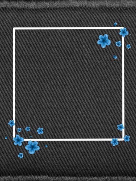 Square Flowers Blue
