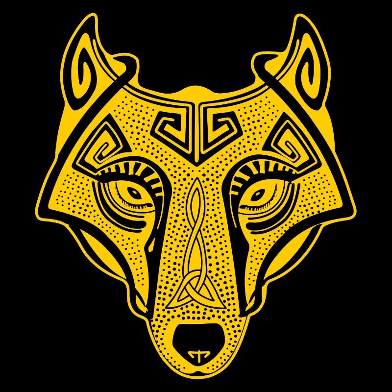 Viking Wolf gelb transparent