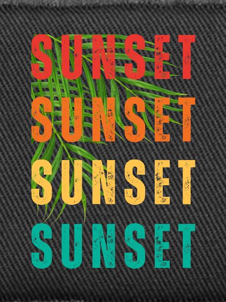 Tropical Sunset Gradient Text