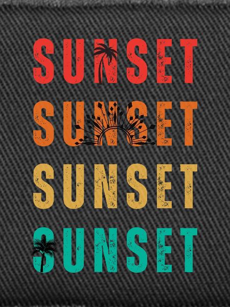 Sunset Palm Gradient Quartet