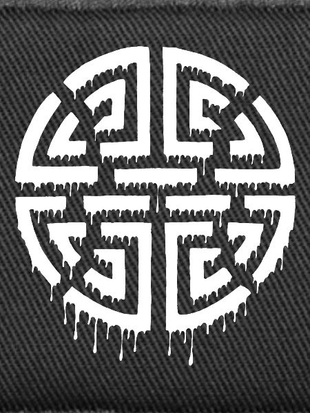 Graffiti eines roten Labyrinths