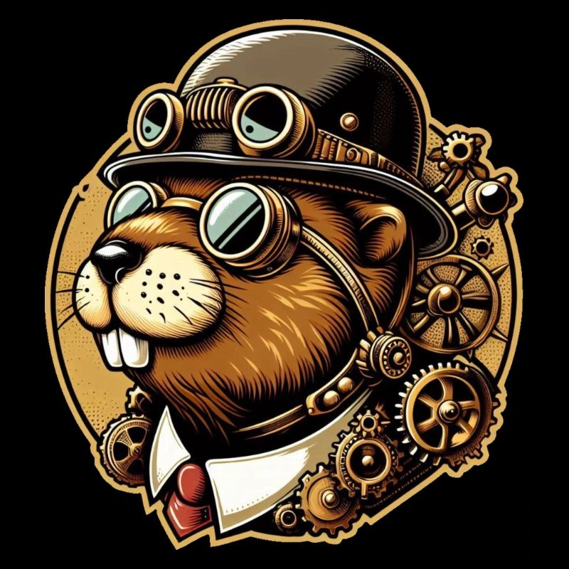 Beaver Steampunk Retro