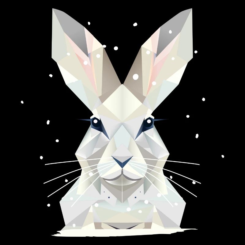 White Snow Hare-Timeless Elegance of Winter