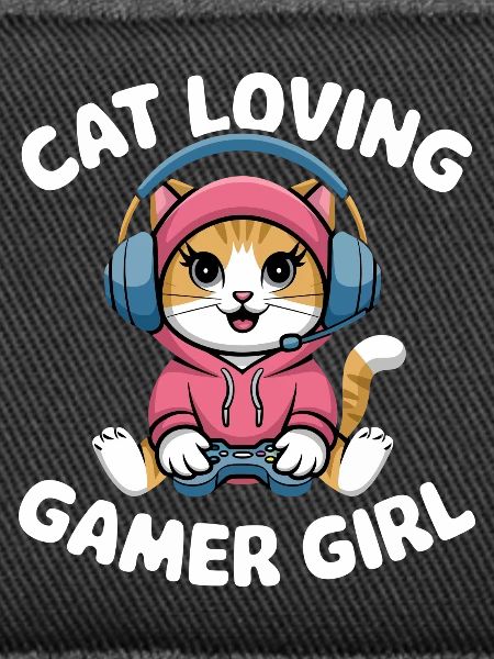 Katzenliebendes Gamer-Mädchen