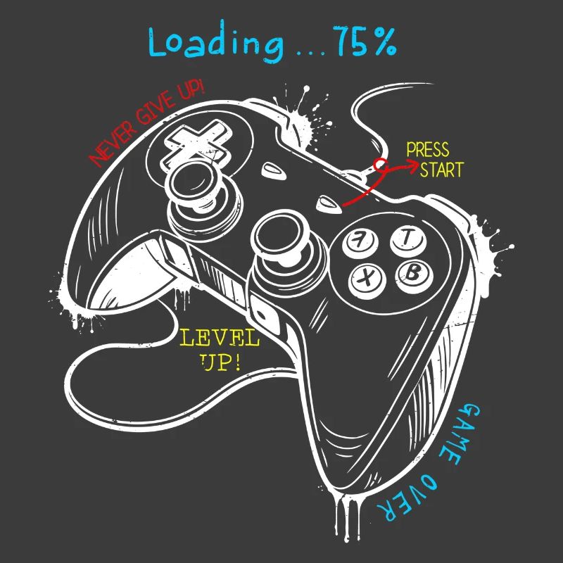 Retro Gaming Style Controller Art