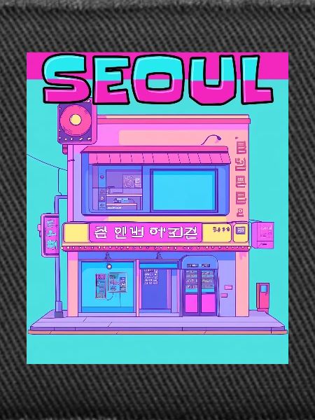 Neon Seoul Arcade Facade